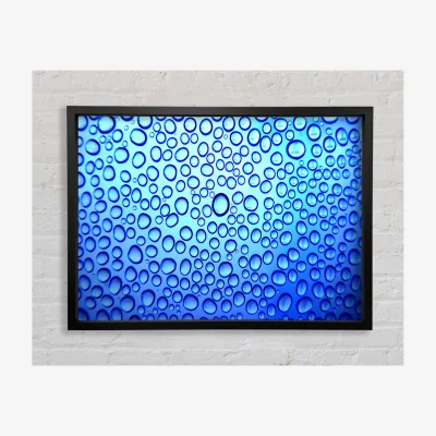 The Range Water Drop Pattern Framed Print Abstract Prints - Black