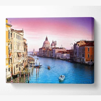 The Range Beauty Of Venice Canvas Print Wall Art - Yellow / 50.8cm