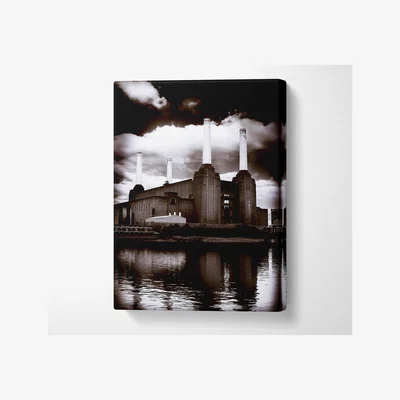 The Range Battersea Power Station Canvas Print Wall Art - Yellow / 81.28cm