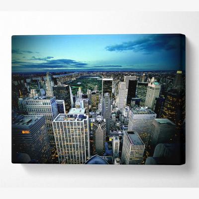 The Range Manhattan New York Usa Canvas Print Wall Art - Yellow / 50.8cm