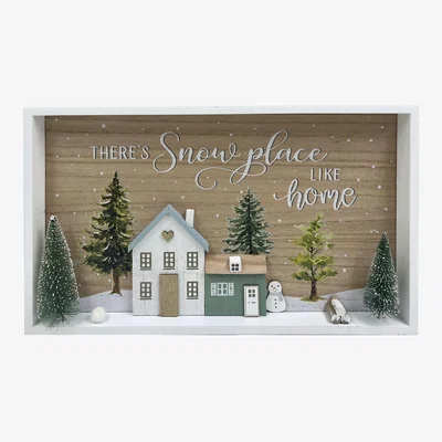 The Range Snow Place Like Home Nordic Wall Art - Neutral