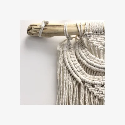 The Range Macrame Wall Hanging Two Waves - White
