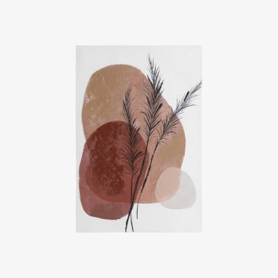 The Range EGLO Jerantut Neutral Printed Canvas With Sculptural Design - terracotta, beige