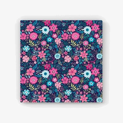 The Range Cute Colourful Flower Pattern HD Metal Print - Blue / 40cm