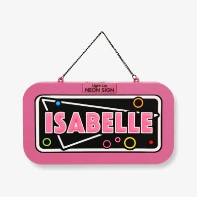 The Range Isabelle Pre-personalised Light-Up Neon Bedroom Sign - Pink