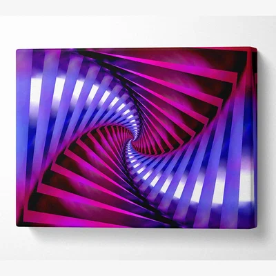 The Range Time Tunnel Continum Canvas Print Wall Art - Yellow / 66.04cm