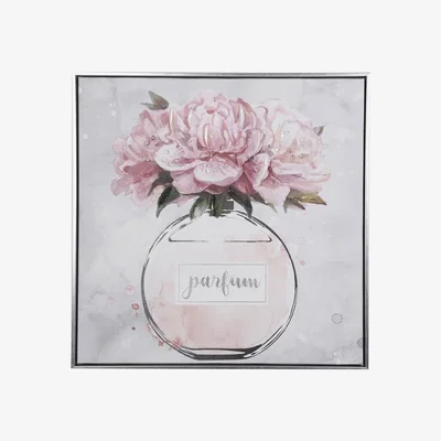 The Range Floral Embellished Perfume Bottle Art - Pink