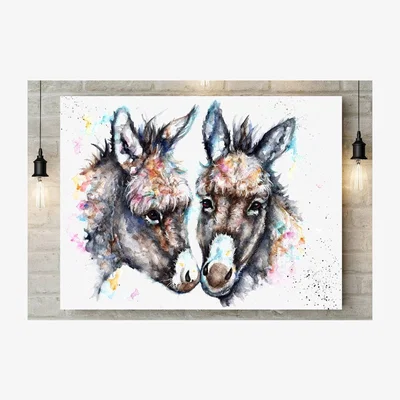 The Range Donkeys Canvas - Grey  / 20cm