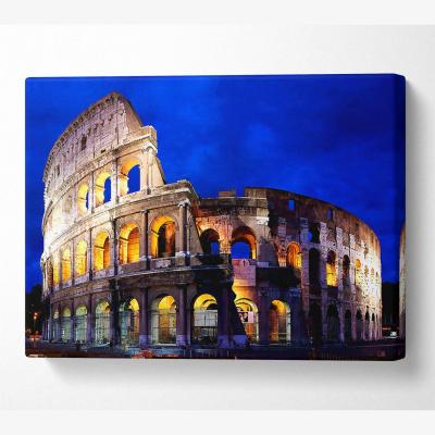 The Range Colosseum In Rome Canvas Print Wall Art - Yellow / 50.8cm