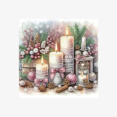 The Range Festive Candles Diamond Painting - Multi