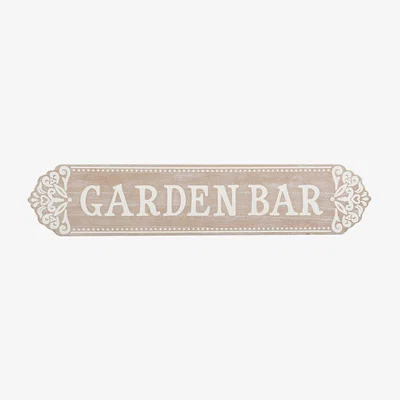 The Range Garden Bar Wood Effect Plaque - Natural