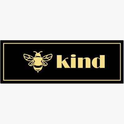 The Range Be Kind Metallic Plaque Inspirational Wall Art - Black