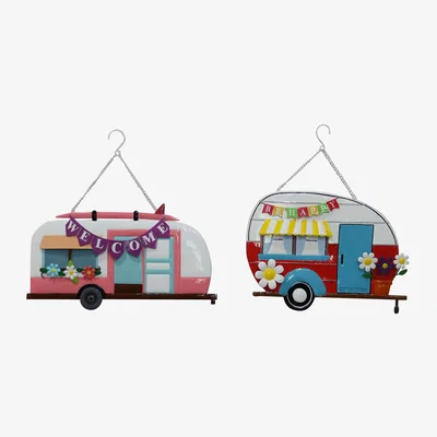 The Range Indoor Outdoor Bright Caravan Plaque - Multicolour