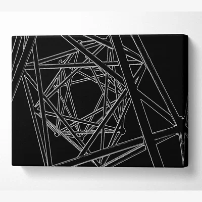 The Range Structure Canvas Print Wall Art - Yellow / 101.6cm