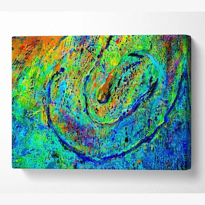The Range The Journey Green Canvas Print Wall Art - Yellow / 101.6cm