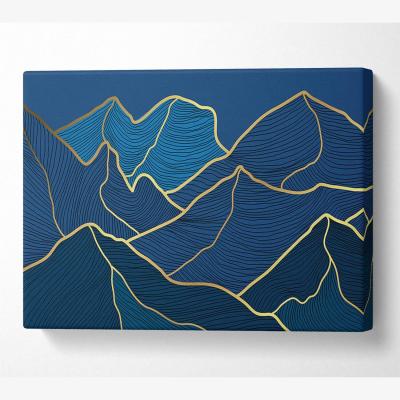 The Range Gold Mountains On Blue - 50.8cm