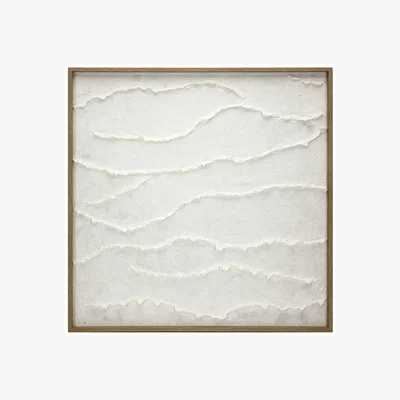 The Range Sculpted Textured Framed Wall Art - White