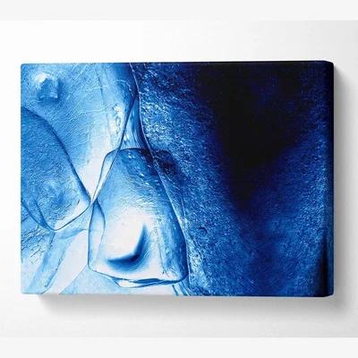 The Range Blue Ice Canvas Print Wall Art - Yellow / 66.04cm
