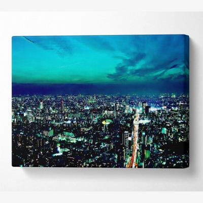 The Range As Far As The Eye Can See Canvas Print Wall Art - Yellow / 35.56cm