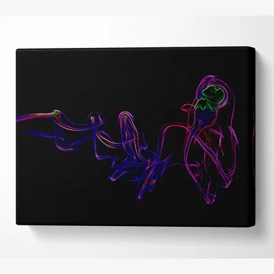 The Range Smoke Dance Canvas Print Wall Art - Yellow / 101.6cm