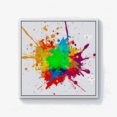 The Range Paint Splash! Canvas Print - Green / 101.6cm / White Frame