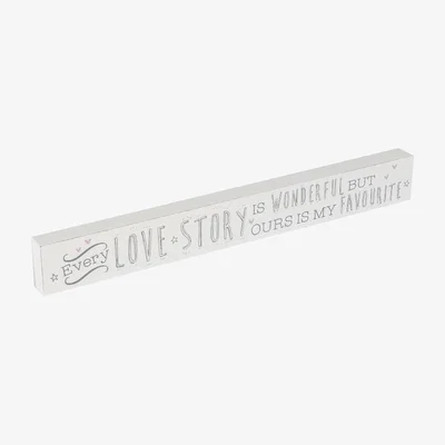 The Range Long Standing Love Story Plaque  - White
