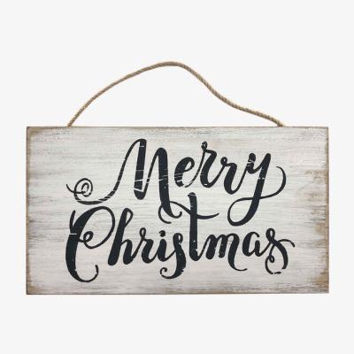 The Range Merry Christmas Plaque with Rope