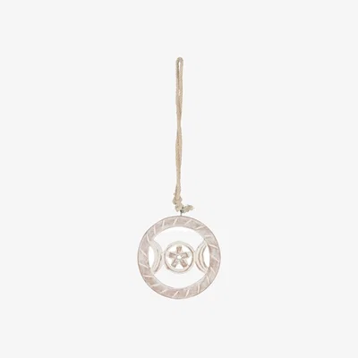 The Range White Wooden Hanging Triple Moon Decor - Shabby Chic Wall Art (43cm) - White