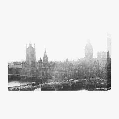 The Range London Calming Ben Photographic Print Wrapped on Canvas - Black / 92cm