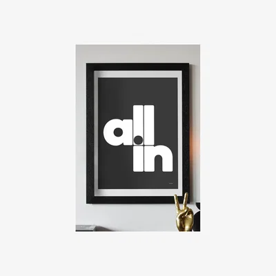 Rockett St George All In Black & White Art Print - Unframed