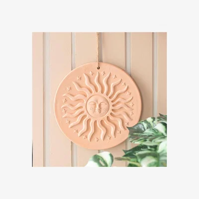 The Range Bohemian Terracotta Sun Garden Plaque - Orange