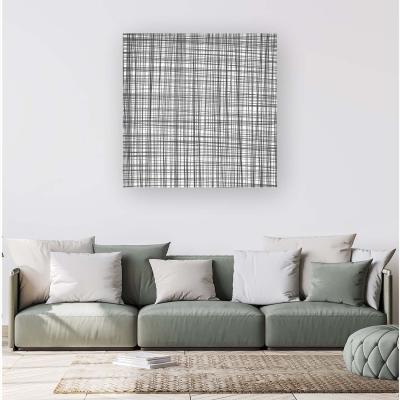 The Range Monochrome Pencil Scribble Canvas Print - Grey / Large