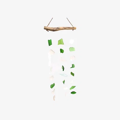 The Range Three Drop Green  White Decorative Hanging Ornament - Handcrafted  Stylish - Green