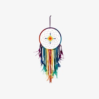 The Range Chakra Multicoloured Dreamcatcher with Diamond Center 80cm - Multi