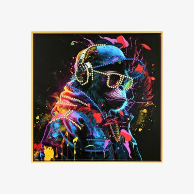 The Range Bright Monkey Music Framed Canvas