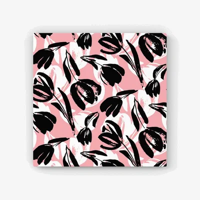 The Range Nature Flat Spring Flower Motif HD Metal Print - Pink / 30cm