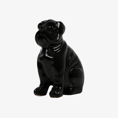 The Range Matte Bulldog Ornament - Black
