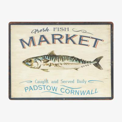 The Range Seafood or Fish Market Metal Wall Art