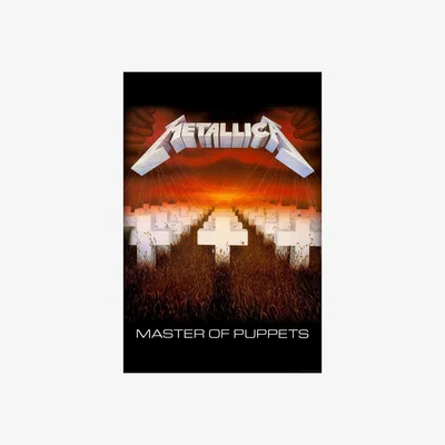 The Range Metallica Master Of Puppets Textile Poster - Black/White/Brown