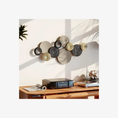 The Range HOMCOM Large Metal Wall Art - Khaki