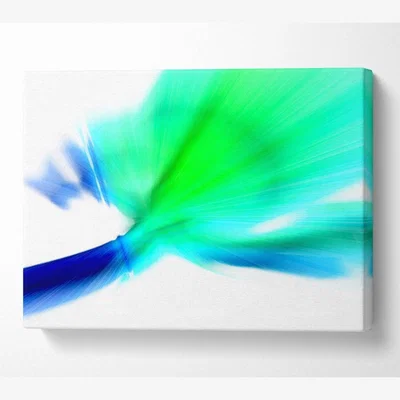 The Range Blue Green Celebration Canvas Print Wall Art - Yellow / 50.8cm