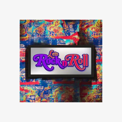 The Range Wall Art Framed Print Home Let's Rock N Roll - Black