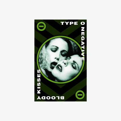 The Range Type O Negative Bloody Kisses Textile Poster - Green/Black/White