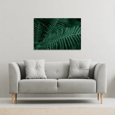 The Range Plants background. Biophilia trend Canvas Print - Green / 46cm / 31cm