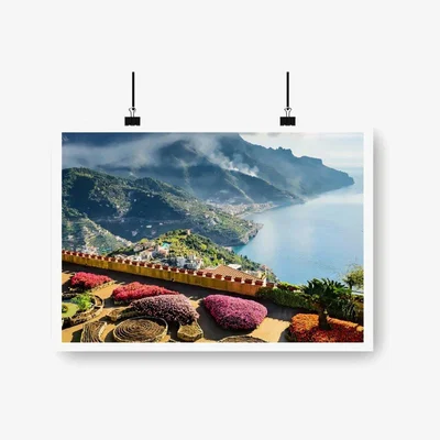 The Range Amalfi Coast, Ravello, Italy Art Print - Blue / 29.7cm