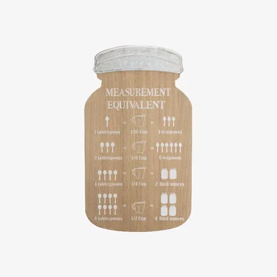 The Range Measurement Jam Jar Wooden Wall Art
