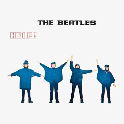 The Range The Beatles Help! Album Cover Steel Plaque - White/Blue/Black