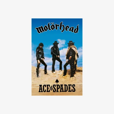 The Range Motorhead Ace Of Spades Textile Poster - Blue/Black/Sand