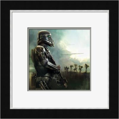 The Range Star Wars Rogue One (Death Trooper Star Destroyers Skies) Framed Print