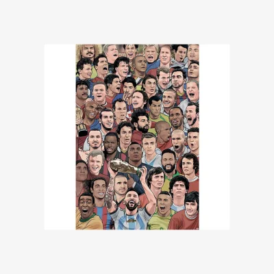 The Range Legends Collection Footballs Greatest Poster - Multicoloured